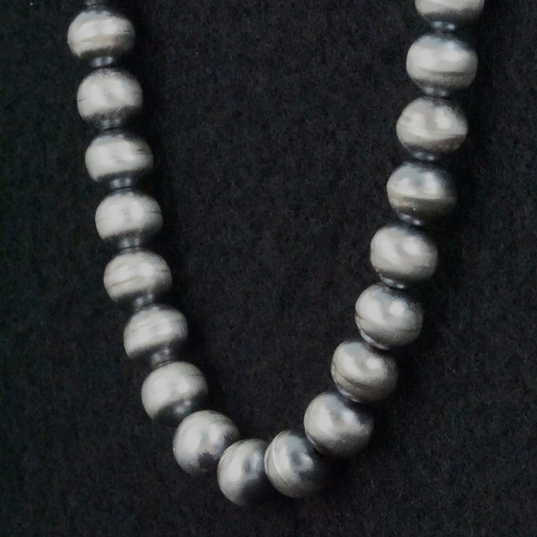Dorinda Mariano Sterling Silver Navajo Pearl Necklace 60"