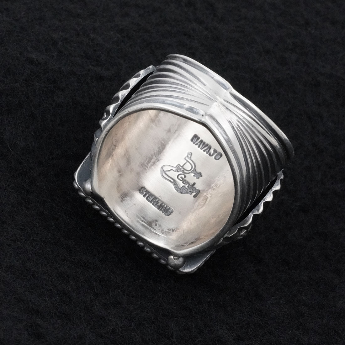 Delbert Gordon Turquoise & Sterling Silver Ring Size 12.5