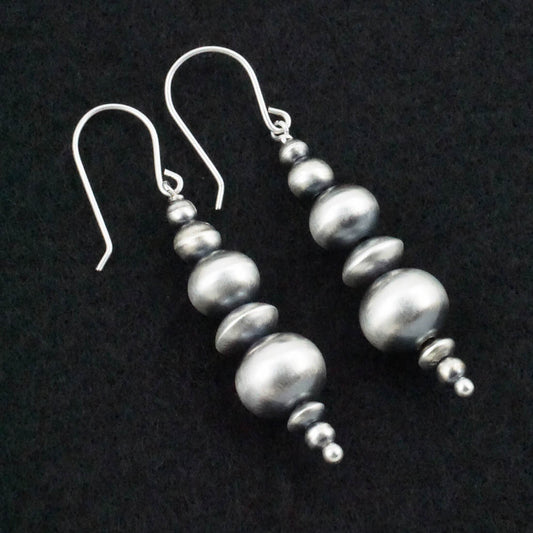 Dorinda Mariano Sterling Silver Navajo Pearl Earrings