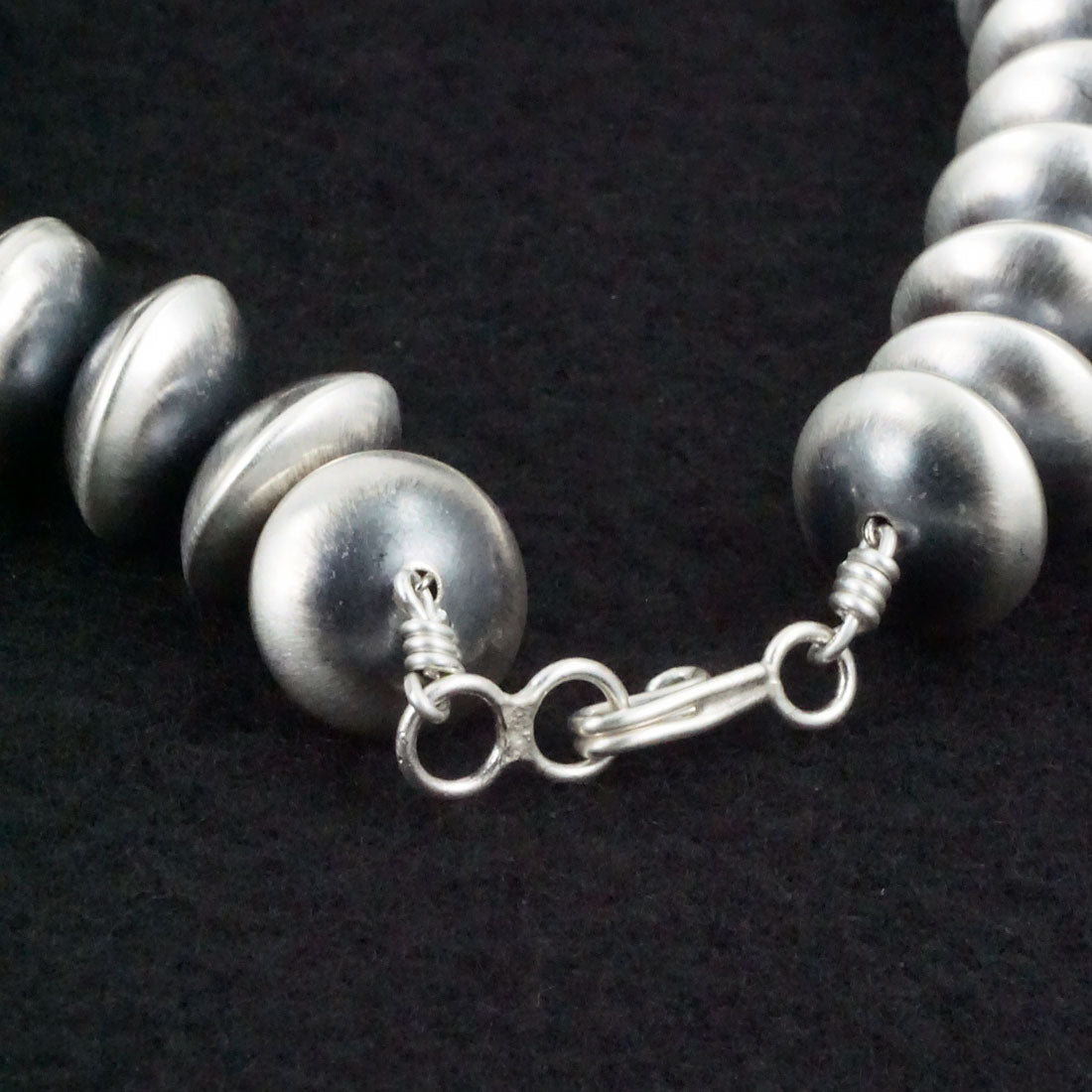 Bryannen Halwood Sterling Silver Navajo Pearl Necklace 24"
