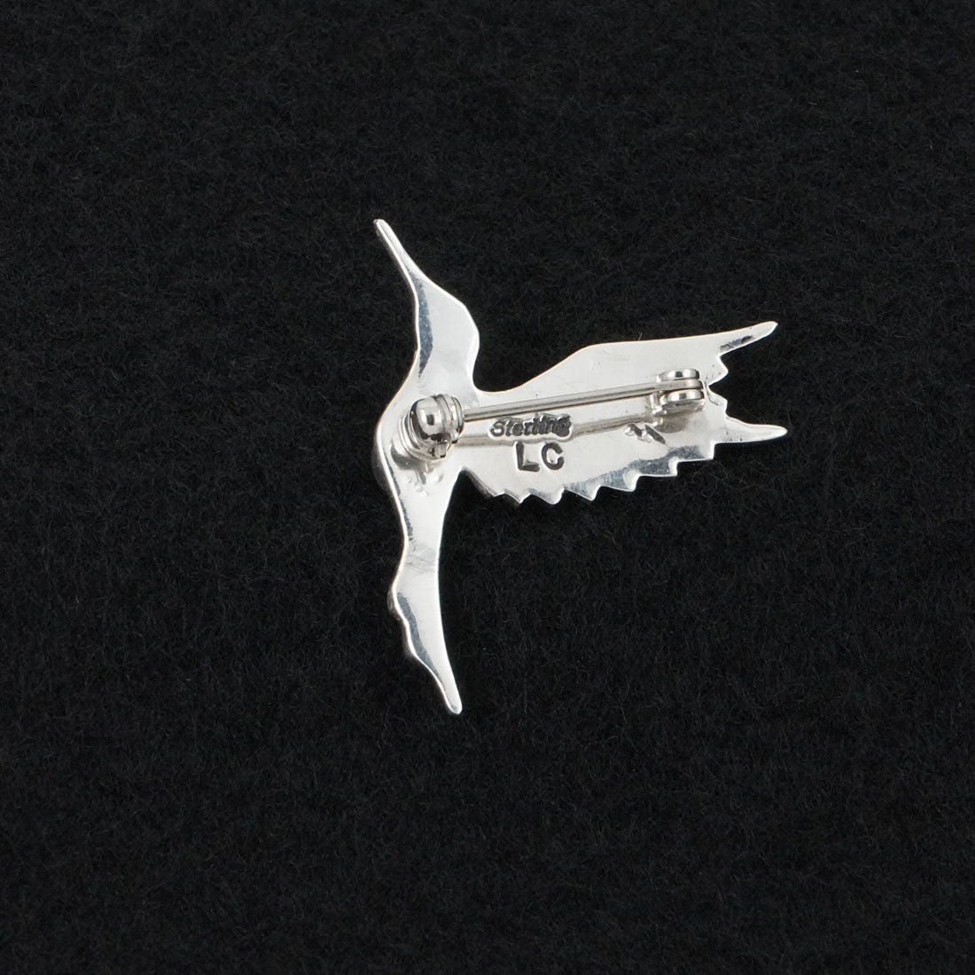 Lee Charley Lapis & Sterling Silver Pendant/Pin