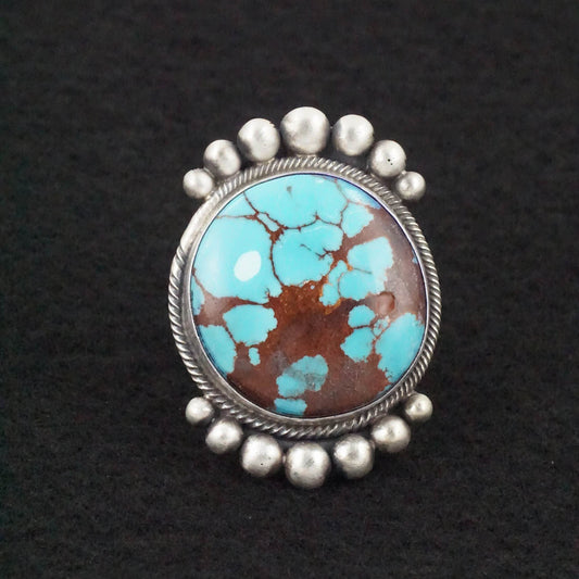 Paul Livingston Turquoise & Sterling Silver Ring Size 9.5