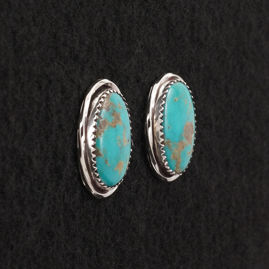 Ernest Hawthorne Turquoise & Sterling Silver Earrings