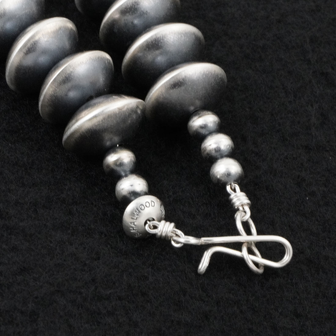 Bryannen Halwood Sterling Silver Navajo Pearl Necklace 22"