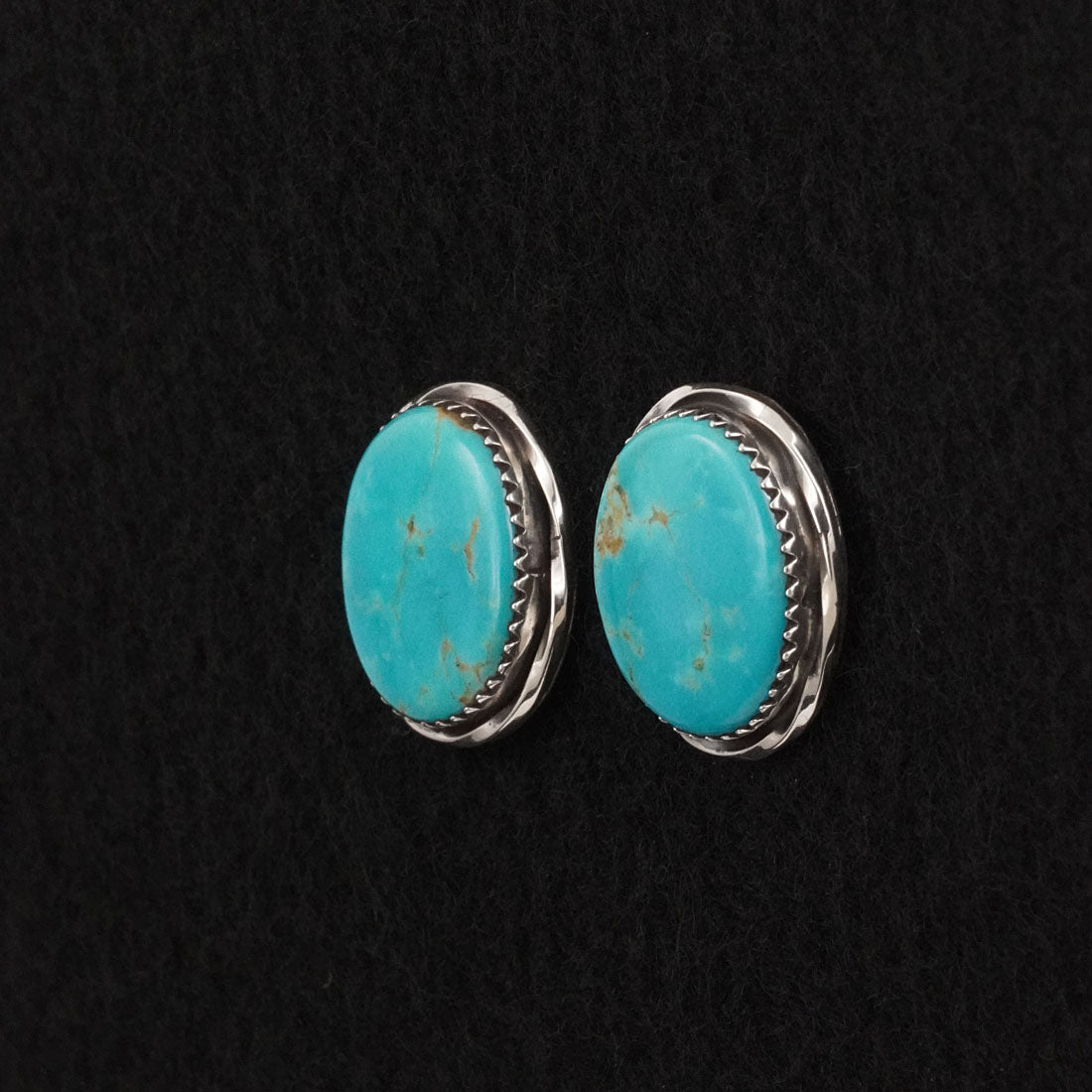 Ernest Hawthorne Turquoise & Sterling Silver Earrings