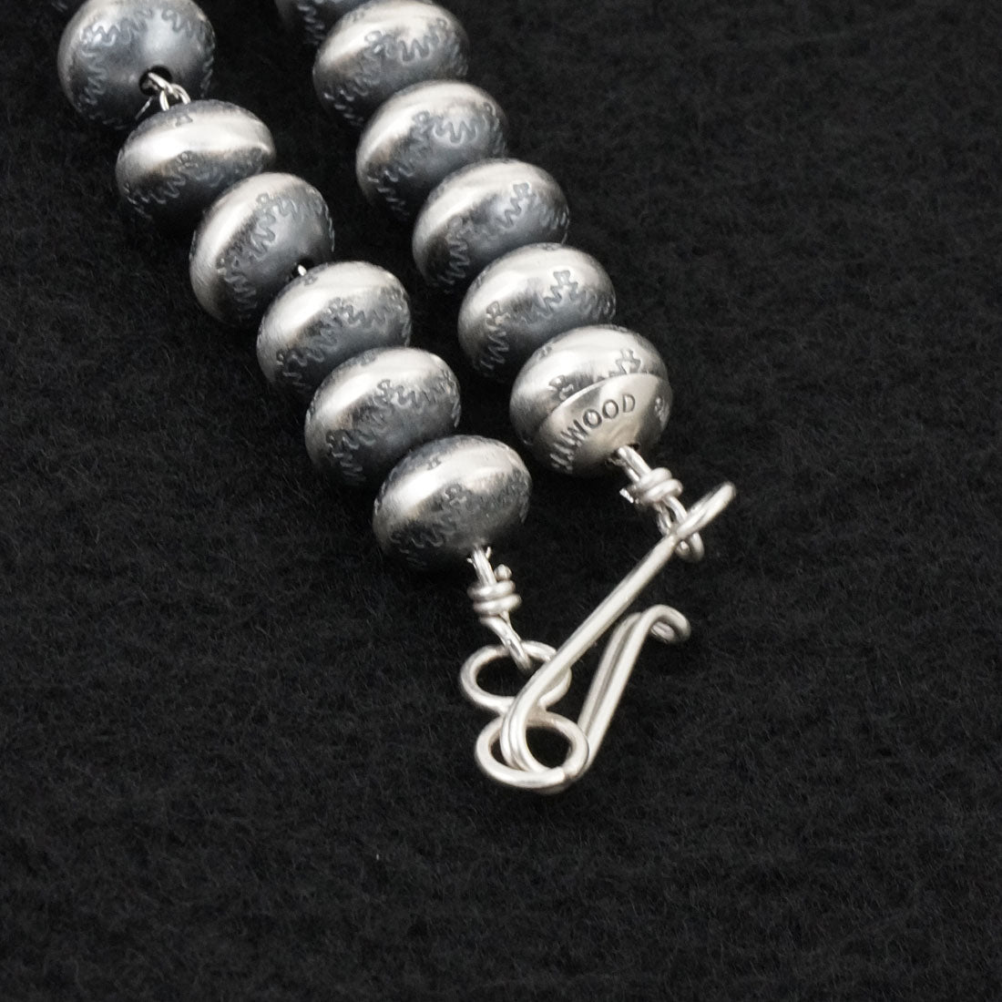Bryannen Halwood Sterling Silver Navajo Pearl Necklace 24"