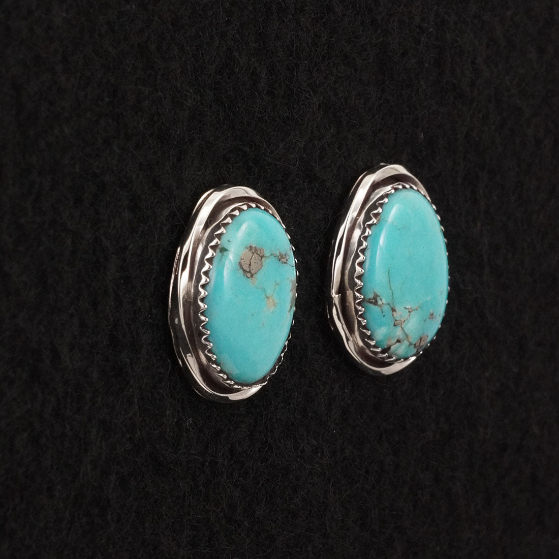 Ernest Hawthorne Turquoise & Sterling Silver Earrings