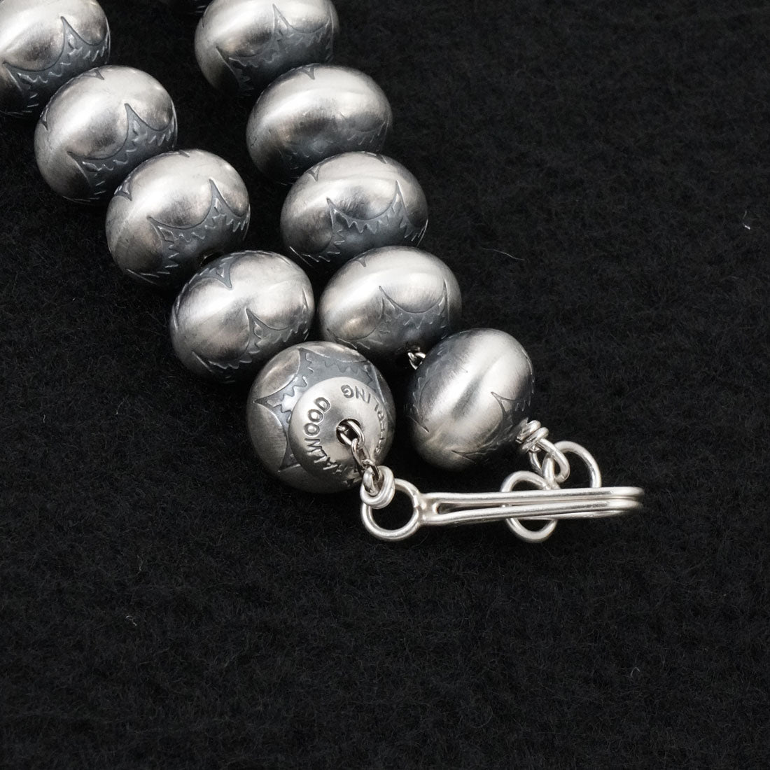 Bryannen Halwood Sterling Silver Navajo Pearl Necklace 24"