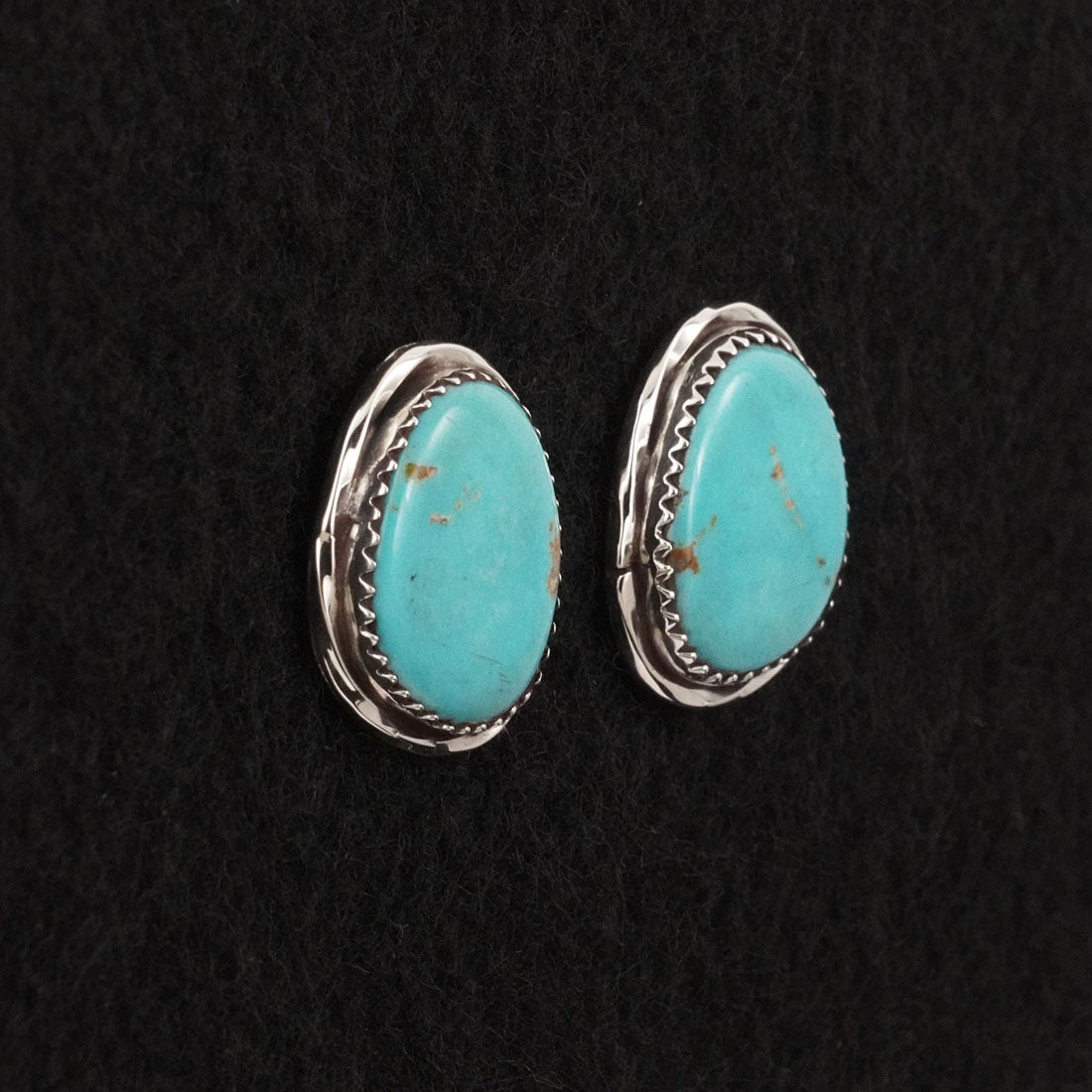 Ernest Hawthorne Turquoise & Sterling Silver Earrings