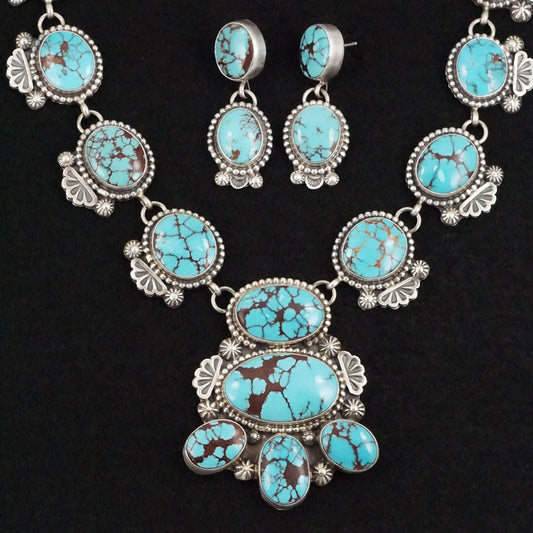 Kathleen Livingston Turquoise & Sterling Silver Necklace Set
