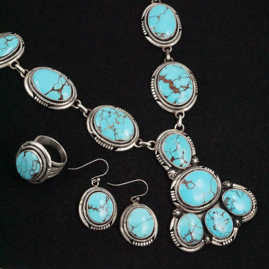 Paul Livingston Turquoise & Sterling Silver Necklace Set