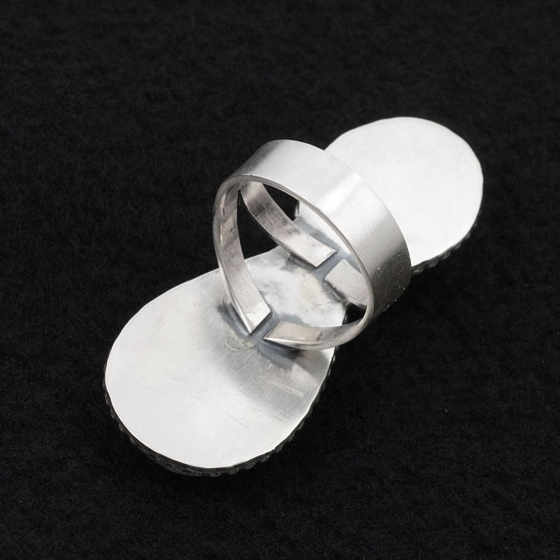 Kathleen Livingston Spiny Oyster & Sterling Silver Ring Sz. 8.5