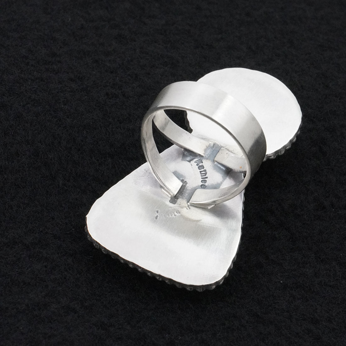 Kathleen Livingston Spiny Oyster & Sterling Silver Ring Sz. 9