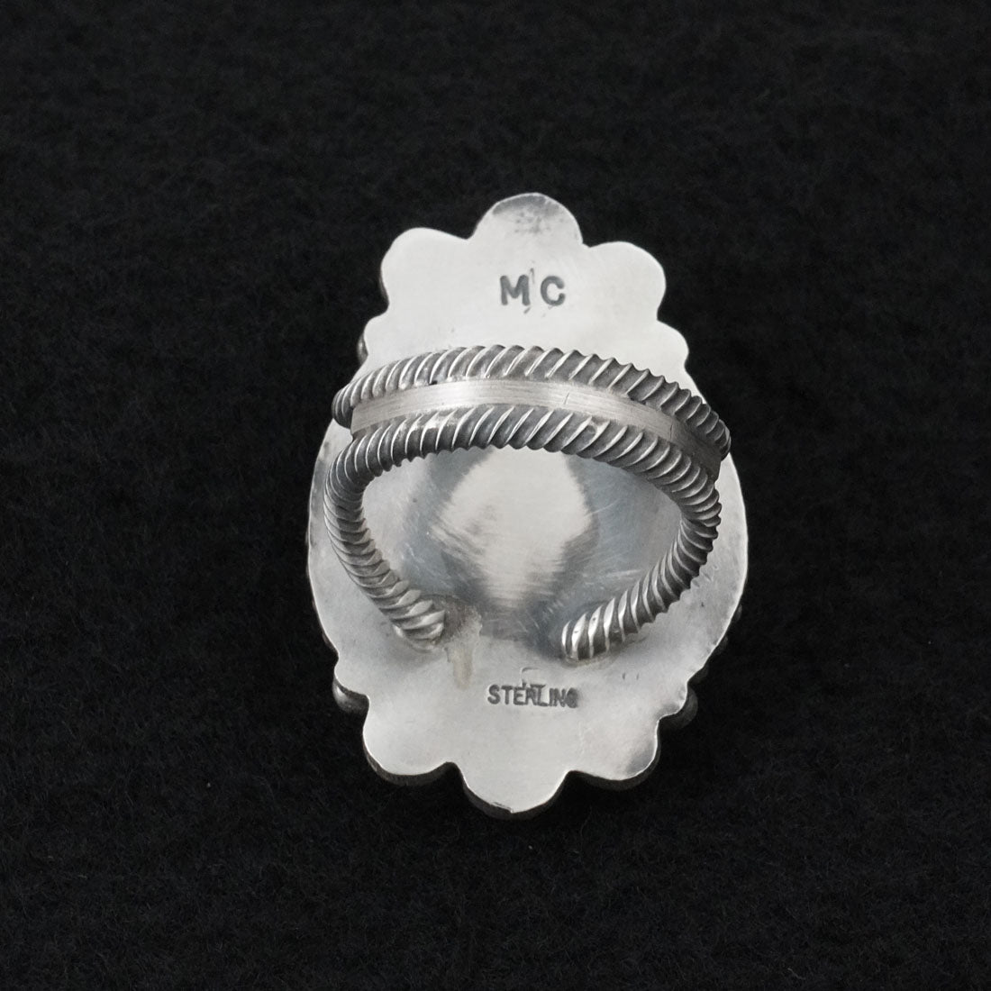 Michael Calladitto Turquoise & Sterling Silver Ring Size 8