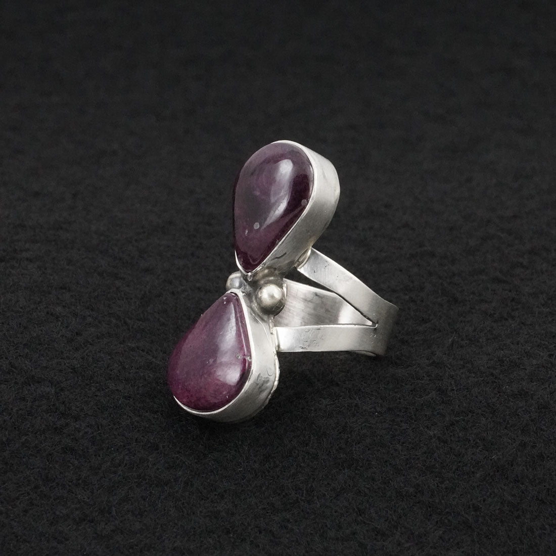 Kathleen Livingston Spiny Oyster & Sterling Silver Ring Sz. 6