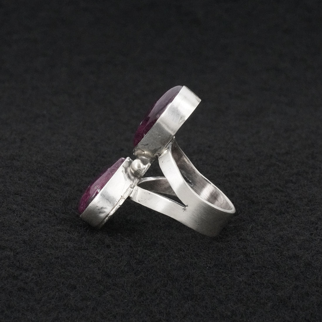 Kathleen Livingston Spiny Oyster & Sterling Silver Ring Sz. 6