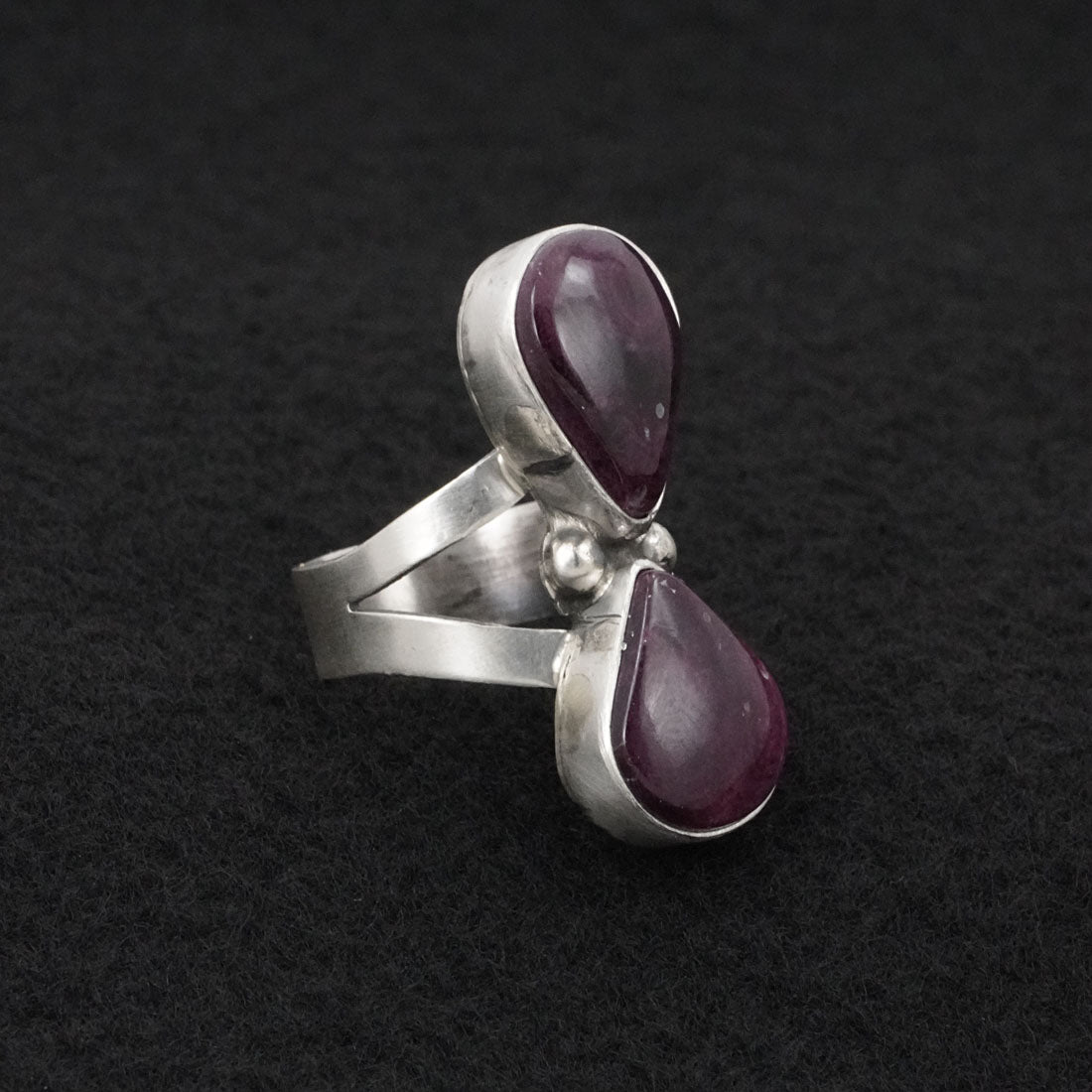 Kathleen Livingston Spiny Oyster & Sterling Silver Ring Sz. 6