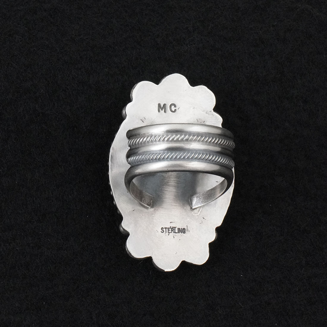 Michael Calladitto Turquoise & Sterling Silver Ring Size 9.5