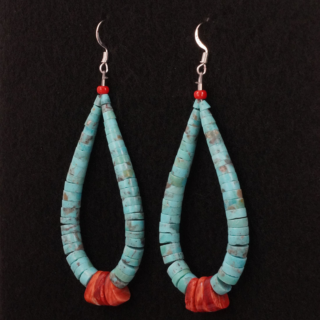 Lupe Lovato Turquoise & Spiny Oyster Earrings
