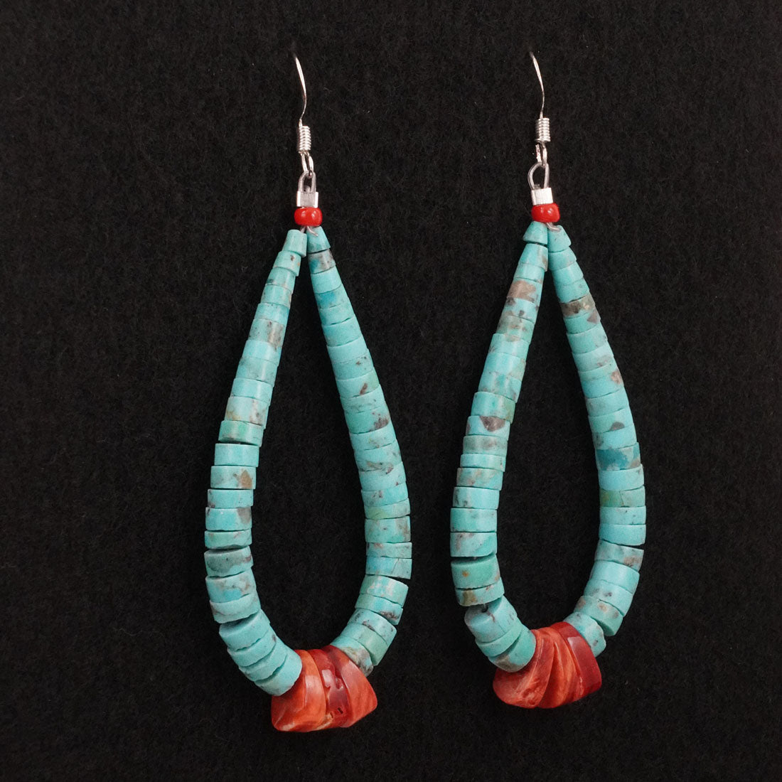 Lupe Lovato Turquoise & Spiny Oyster Earrings