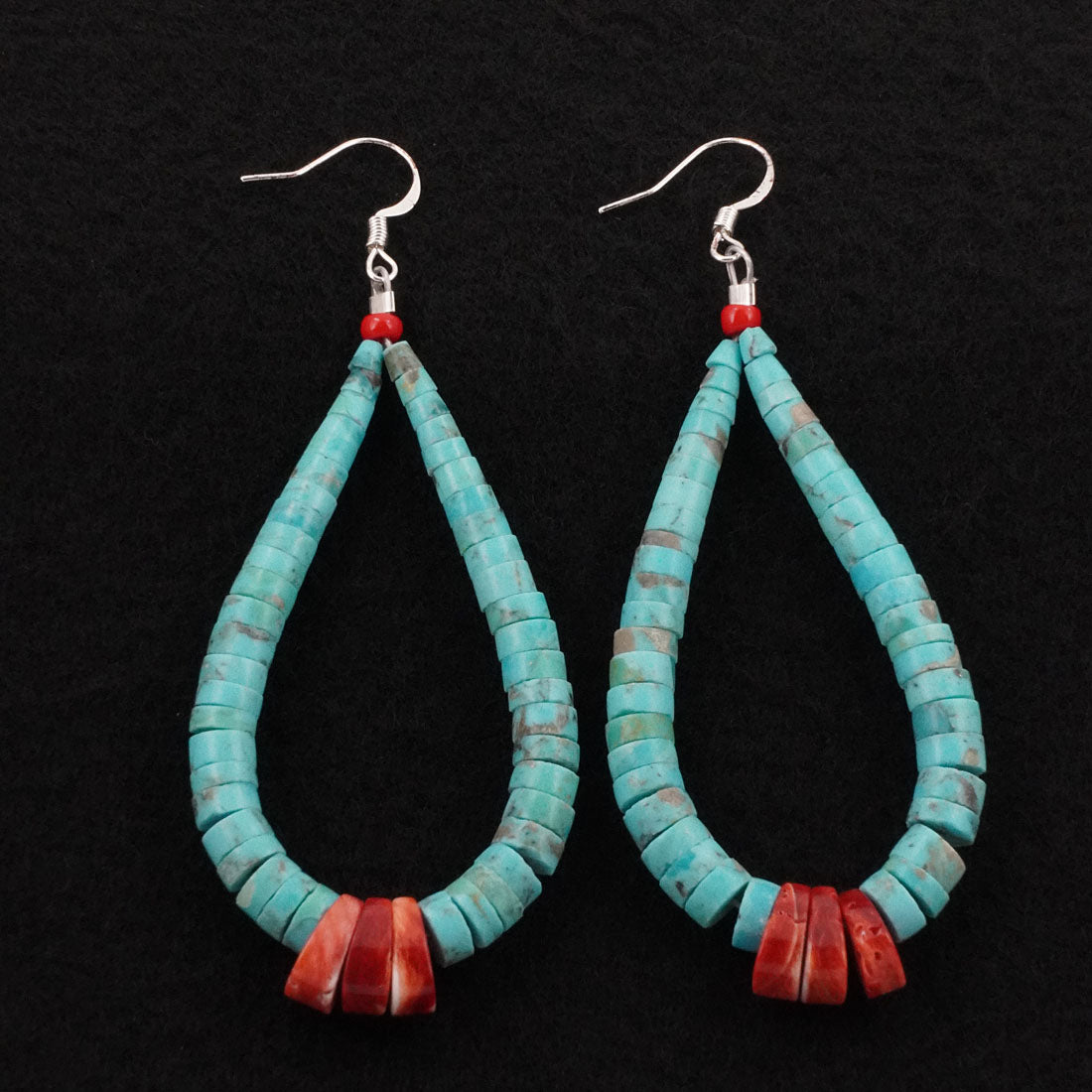 Lupe Lovato Turquoise & Spiny Oyster Earrings