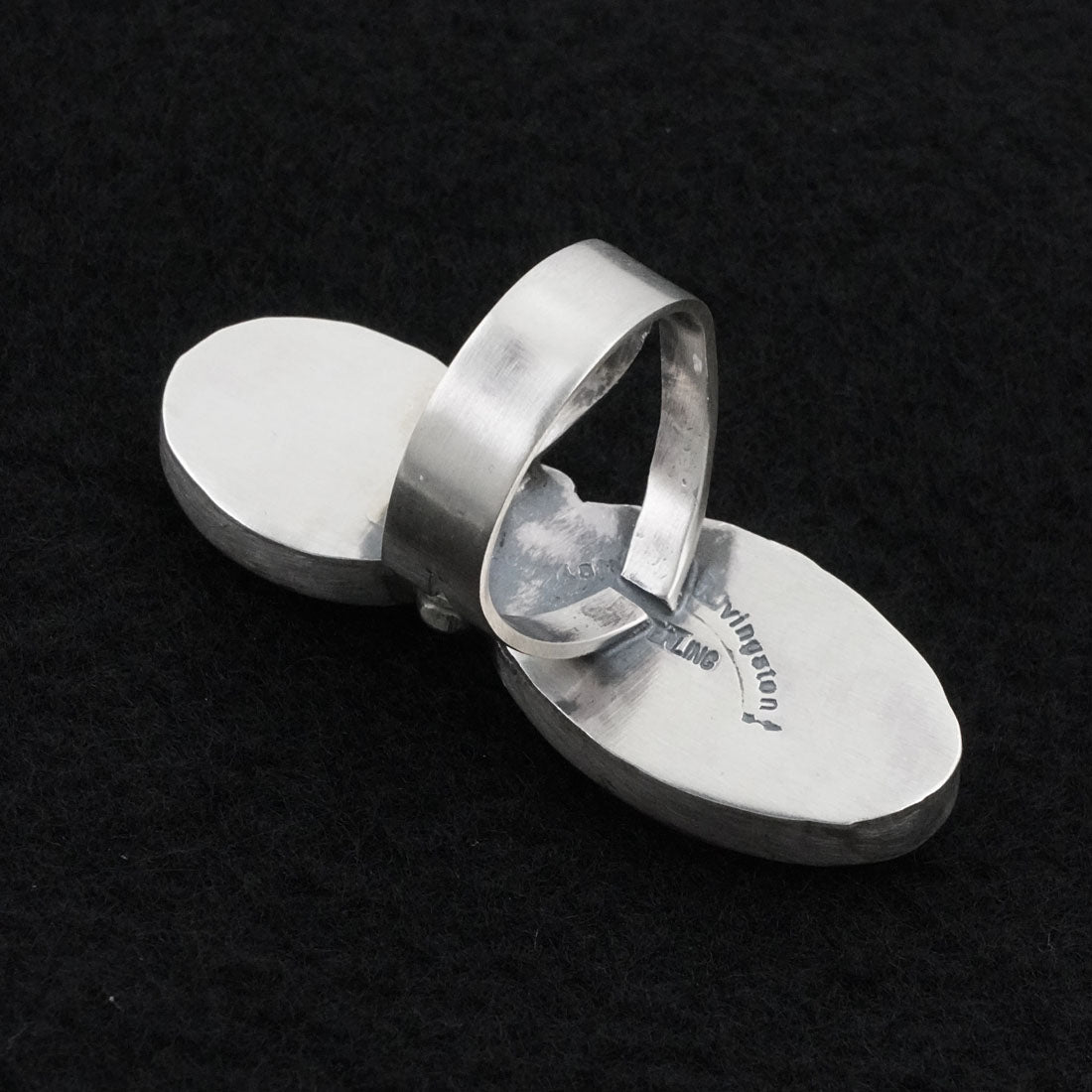 Kathleen Livingston Spiny Oyster & Sterling Silver Ring Sz. 8