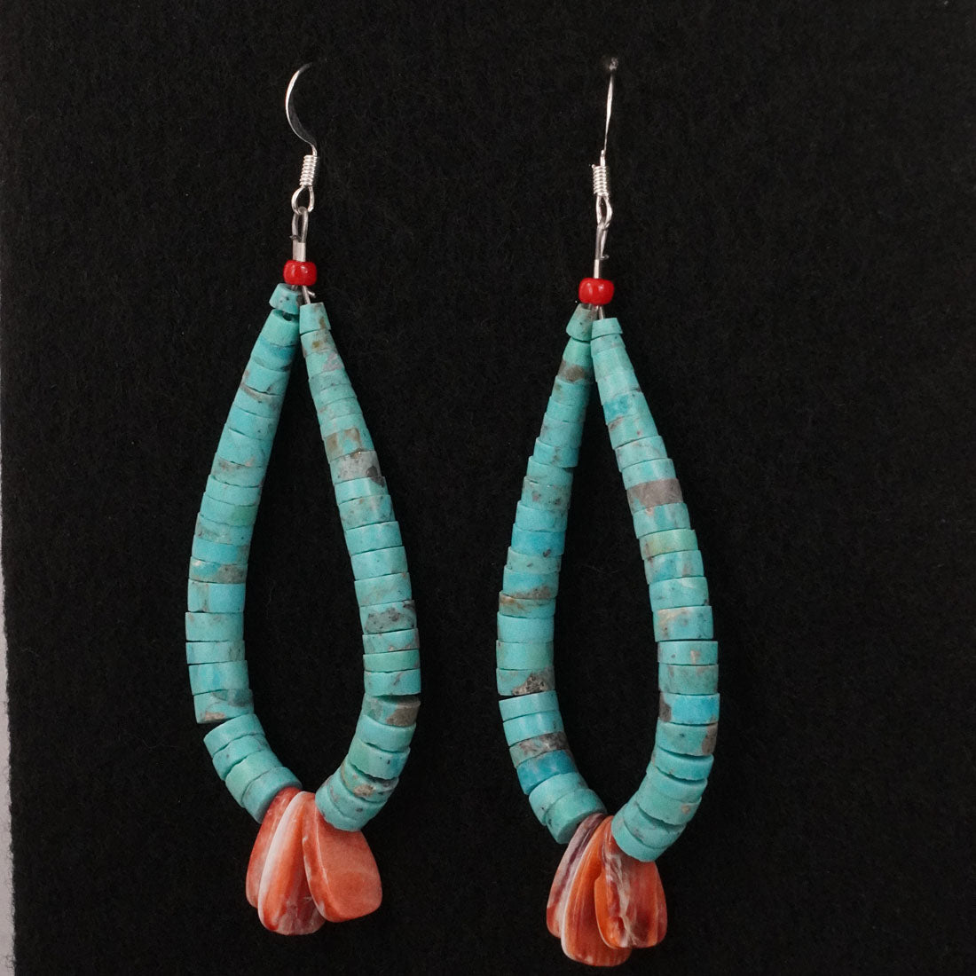 Lupe Lovato Turquoise & Spiny Oyster Earrings