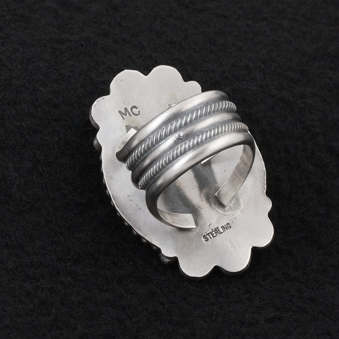 Michael Calladitto Turquoise & Sterling Silver Ring Size 8