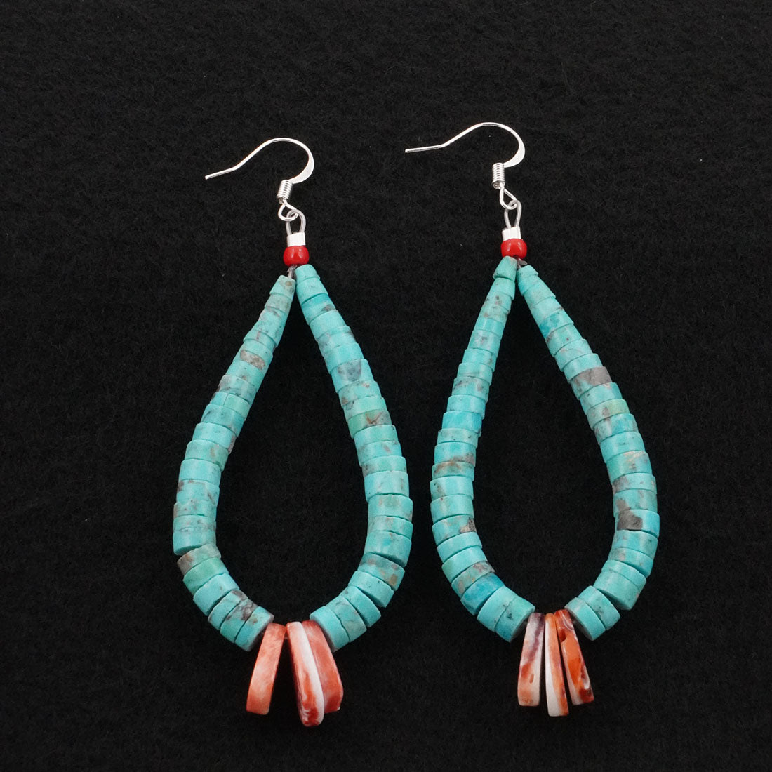 Lupe Lovato Turquoise & Spiny Oyster Earrings