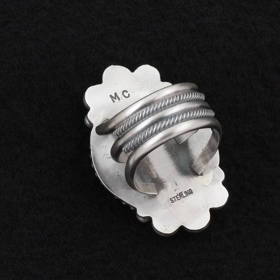 Michael Calladitto Turquoise & Sterling Silver Ring Size 10.5