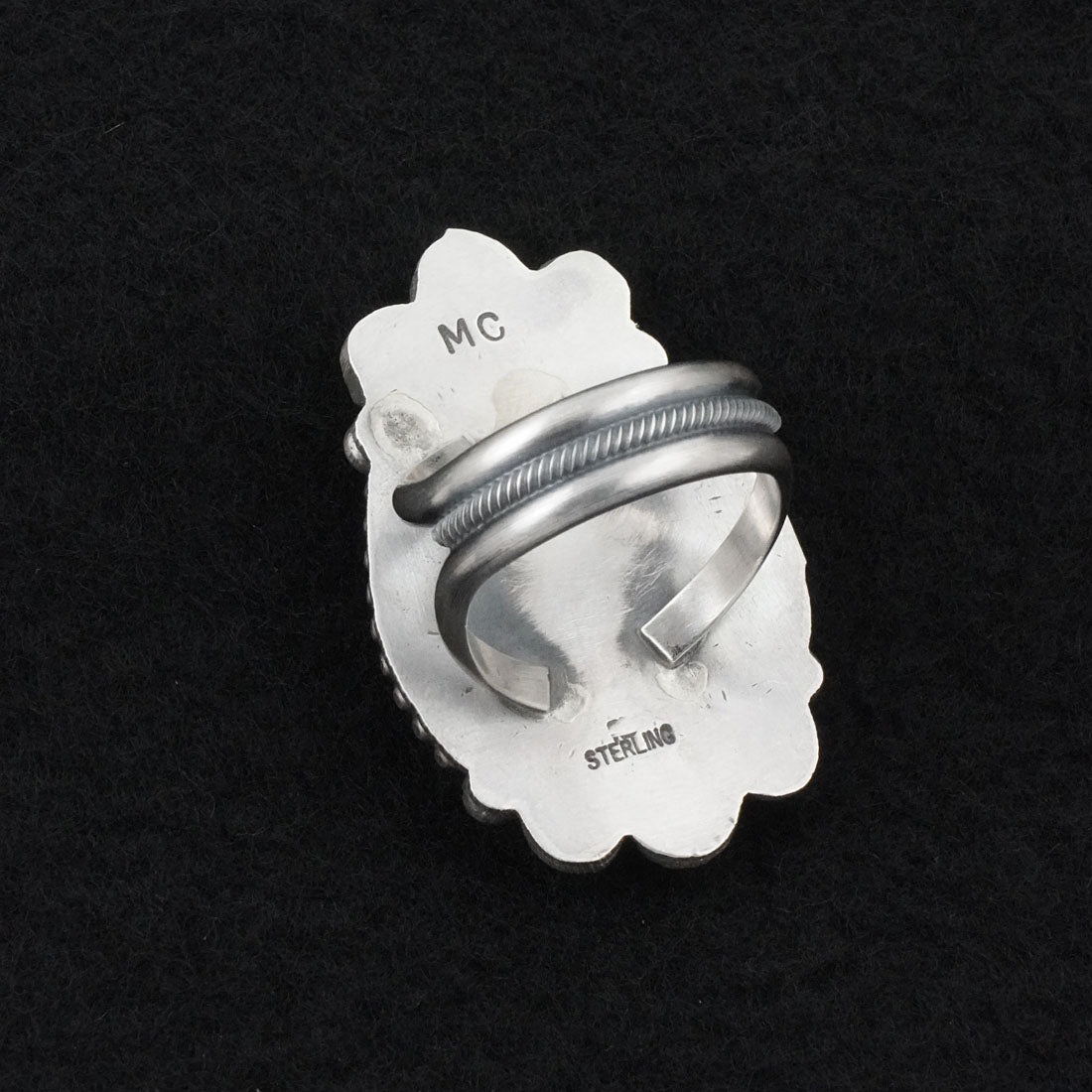 Michael Calladitto Turquoise & Sterling Silver Ring Size 8.5