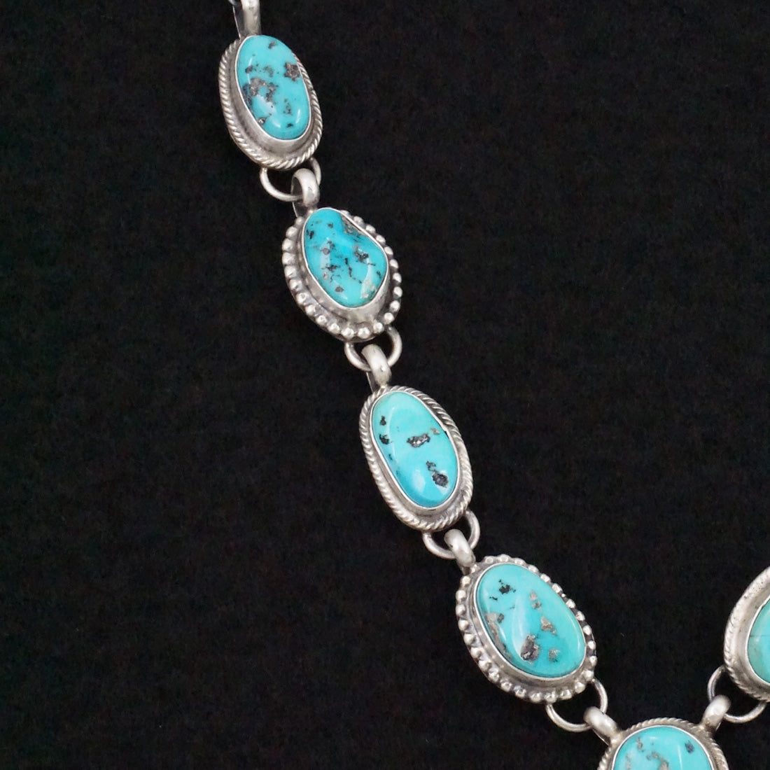 Bobby Johnson Turquoise & Sterling Silver Necklace Set