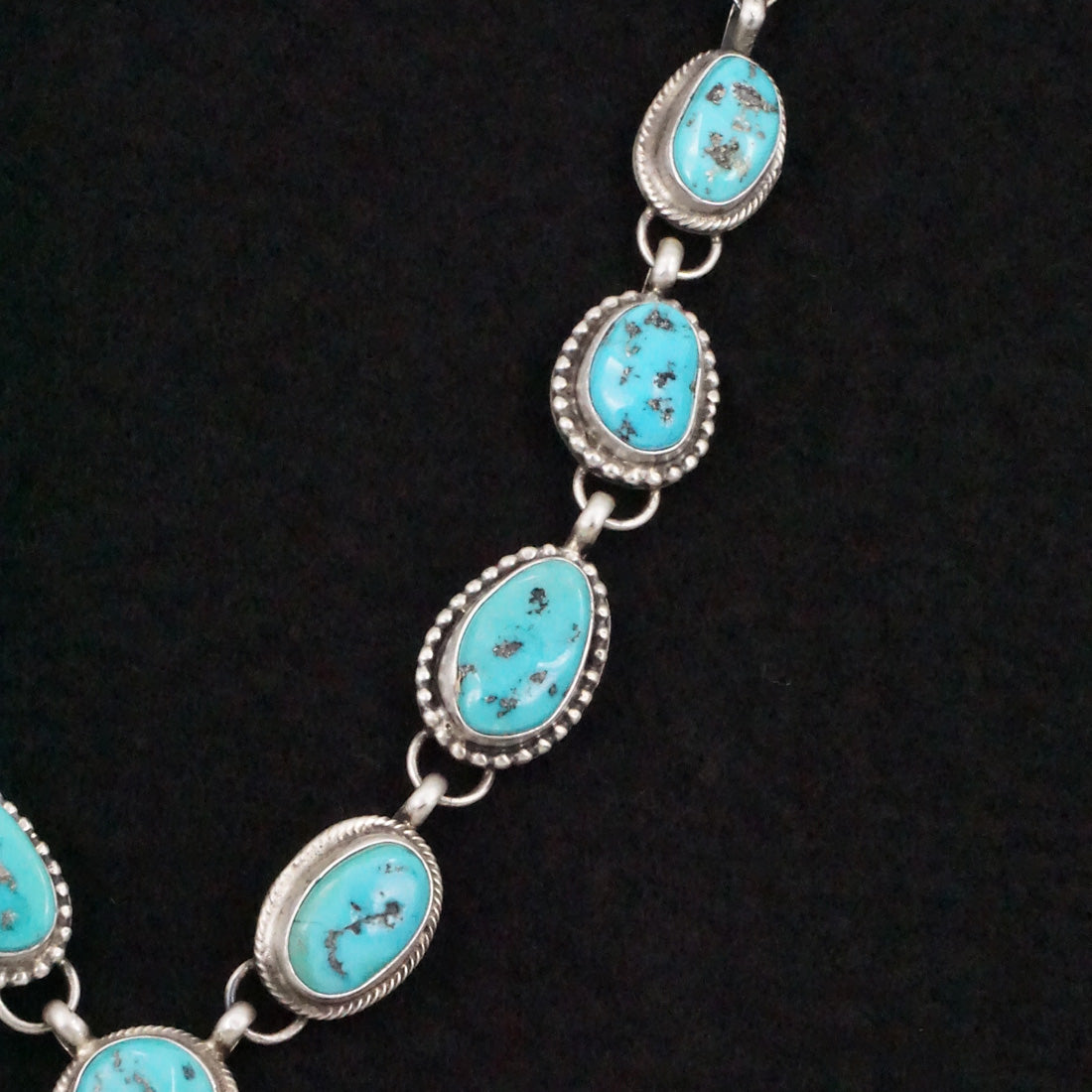 Bobby Johnson Turquoise & Sterling Silver Necklace Set