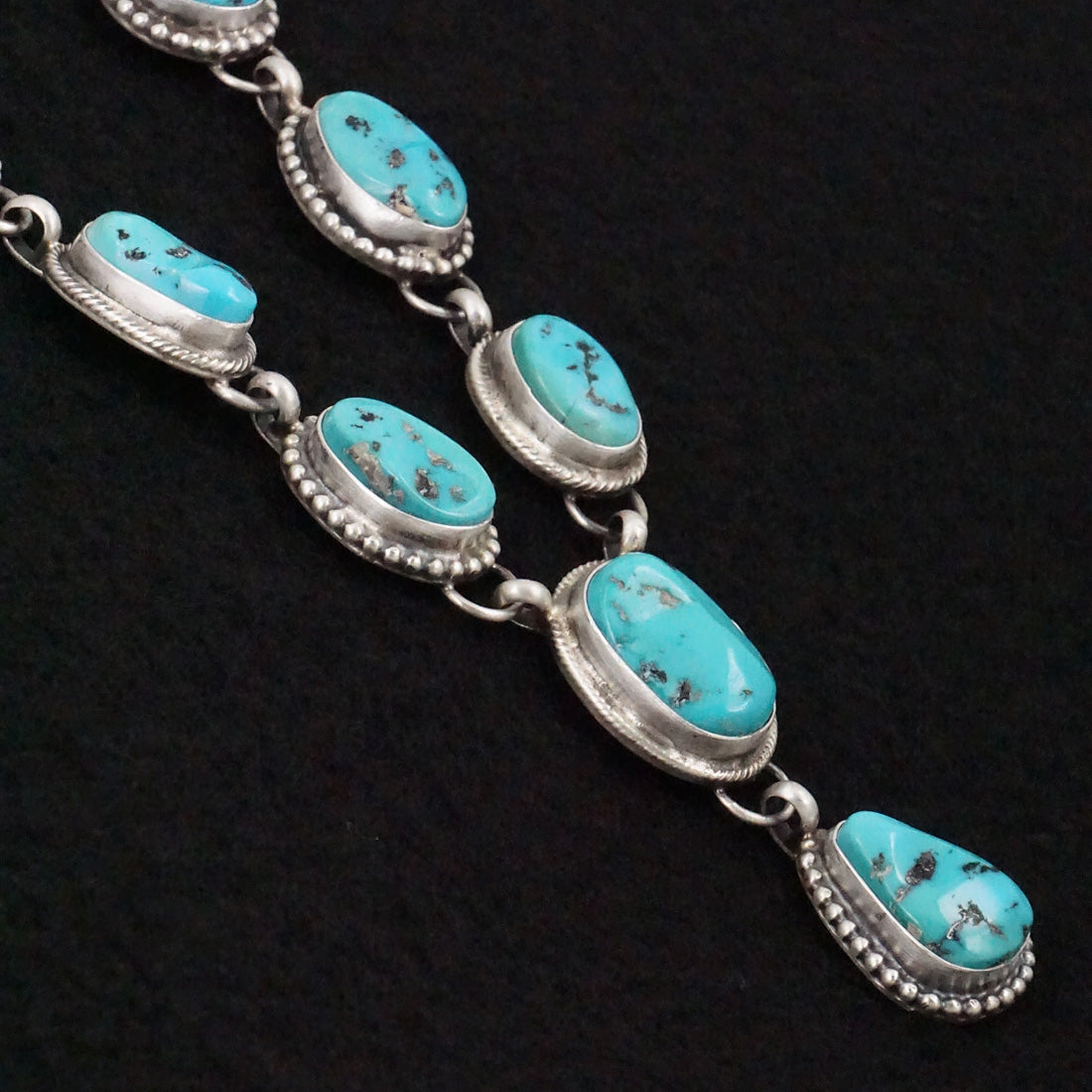 Bobby Johnson Turquoise & Sterling Silver Necklace Set