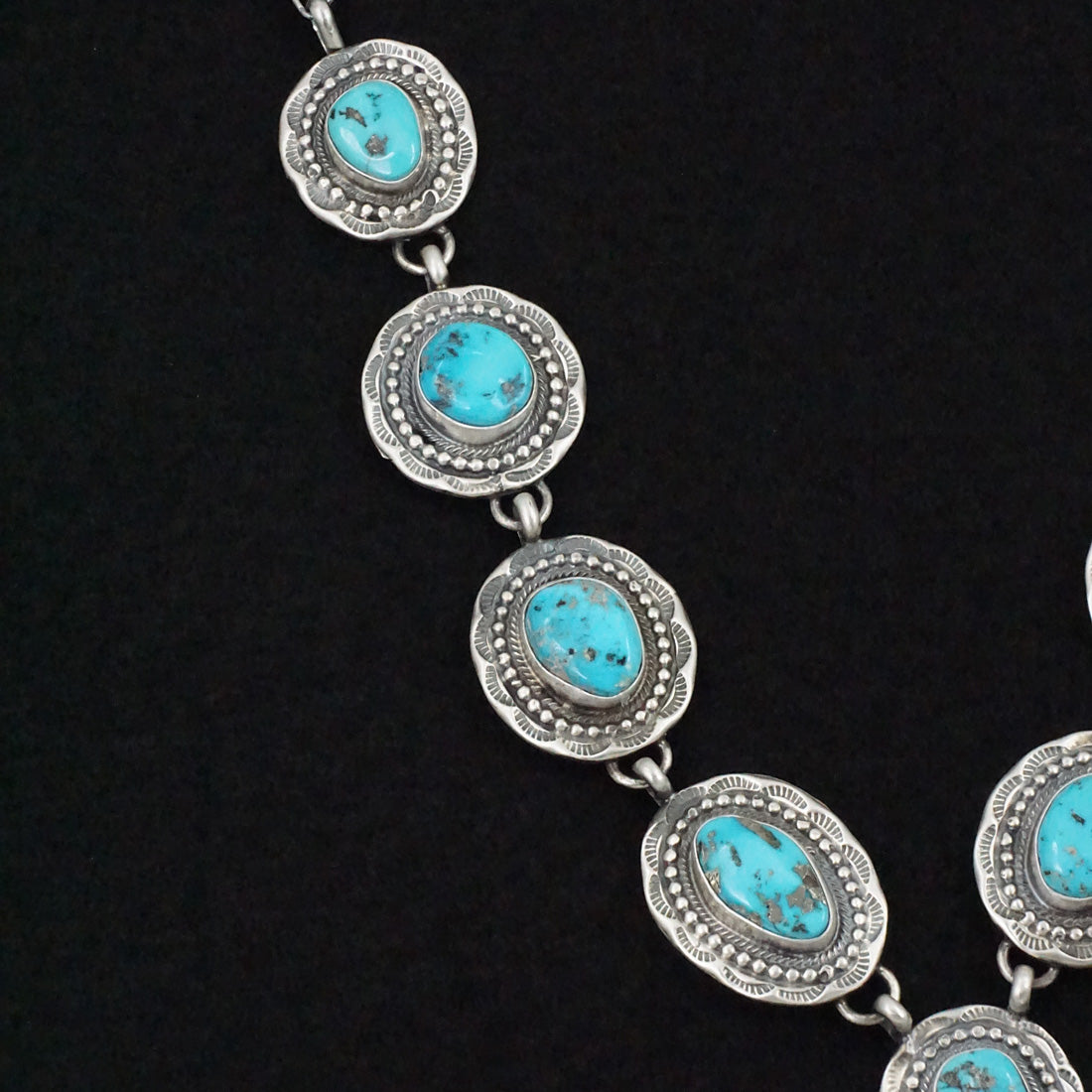 Bobby Johnson Turquoise & Sterling Silver Necklace Set