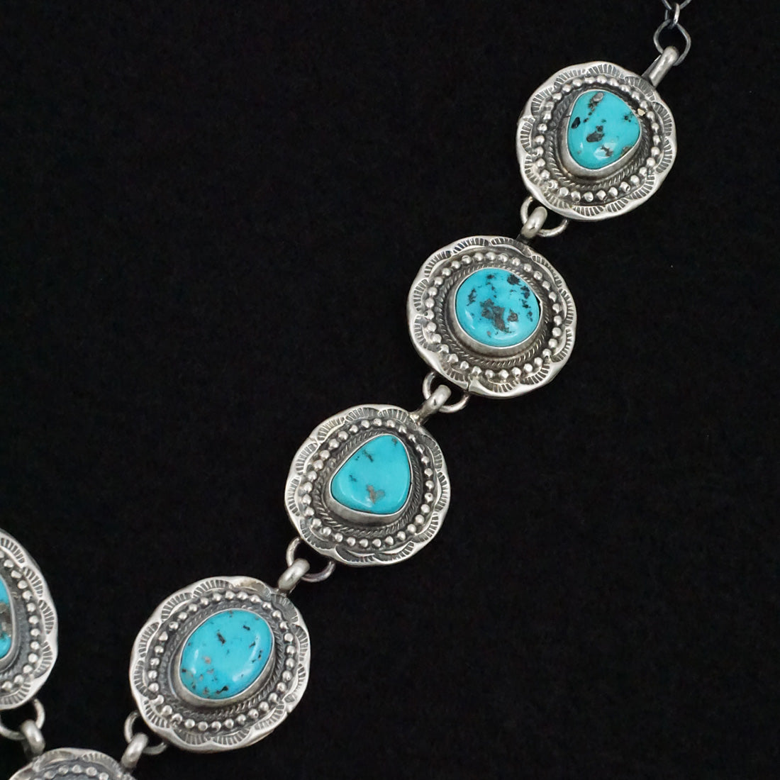 Bobby Johnson Turquoise & Sterling Silver Necklace Set