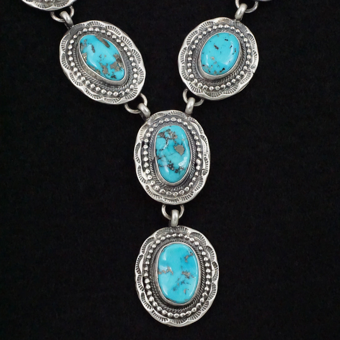 Bobby Johnson Turquoise & Sterling Silver Necklace Set