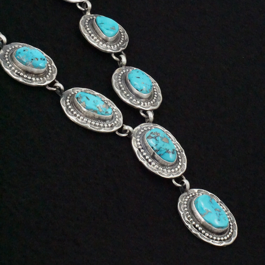 Bobby Johnson Turquoise & Sterling Silver Necklace Set