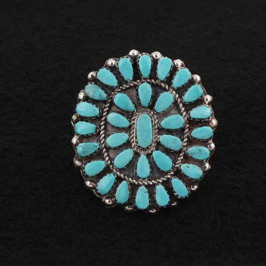 Vangie Tsabetsaye Turquoise & Sterling Silver Ring Size 7.5