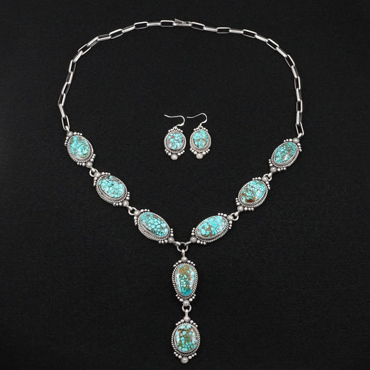Rosita Calladitto Turquoise & Sterling Silver Necklace Set