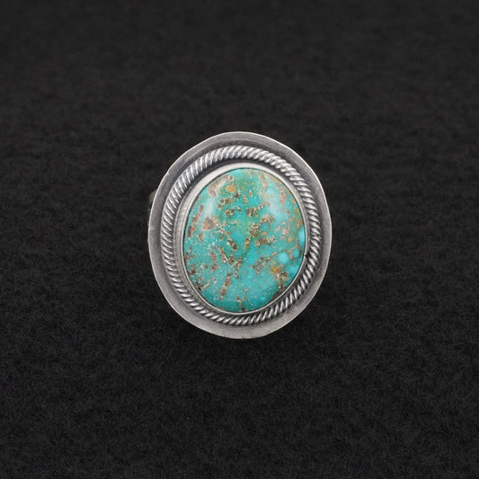 Darrin Livingston Turquoise & Sterling Silver Ring Size 8.5