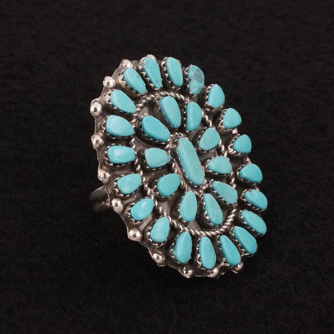Vangie Tsabetsaye Turquoise & Sterling Silver Ring Size 9