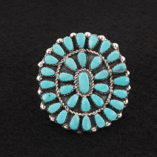 Vangie Tsabetsaye Turquoise & Sterling Silver Ring Size 8.5