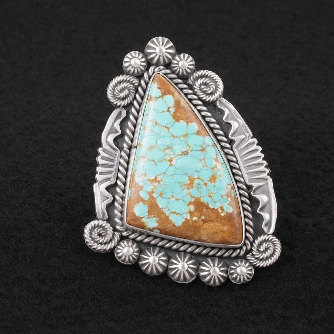 Michael Calladitto Turquoise & Sterling Silver Ring Size 9