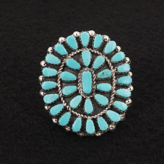 Vangie Tsabetsaye Turquoise & Sterling Silver Ring Size 10