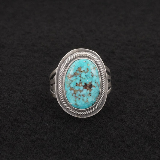 Darrin Livingston Turquoise & Sterling Silver Ring Size 8