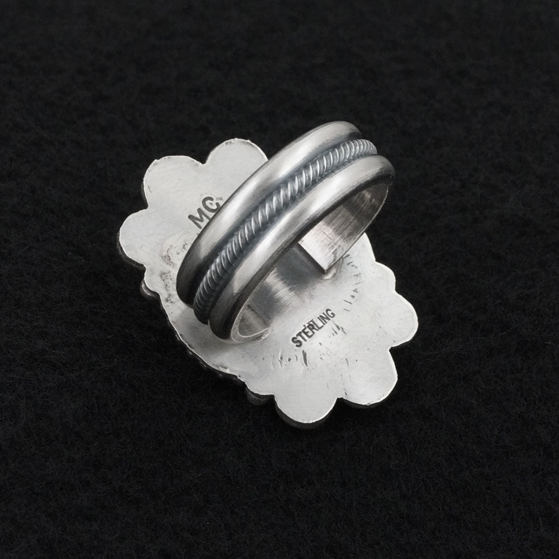 Michael Calladitto Turquoise & Sterling Silver Ring Size 9