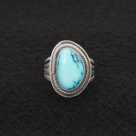 Darrin Livingston Turquoise & Sterling Silver Ring Size 7