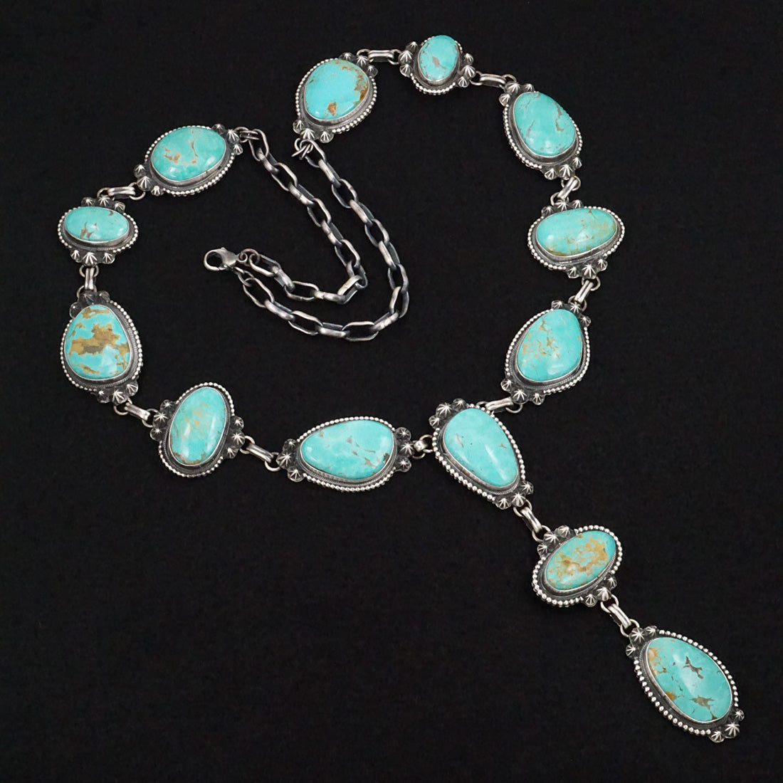 Bob Becenti Turquoise & Sterling Silver Necklace Set