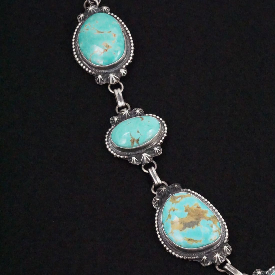 Bob Becenti Turquoise & Sterling Silver Necklace Set